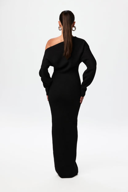 Élina – Robe Asymétrique en Maille