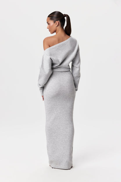 Élina – Robe Asymétrique en Maille