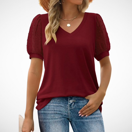 Estelle – Elegante Bluse mit Spitzenärmeln
