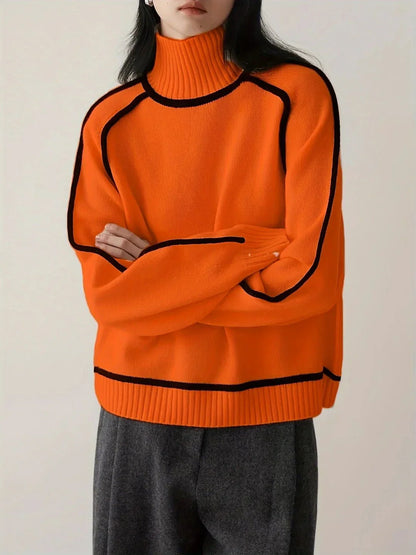 Émilie – Pull Col Roulé Élégant