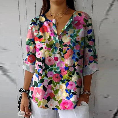 Florine – Blouse Jardin Fleuri