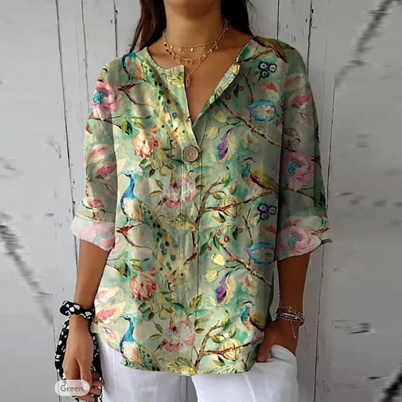Florine – Blouse Jardin Fleuri