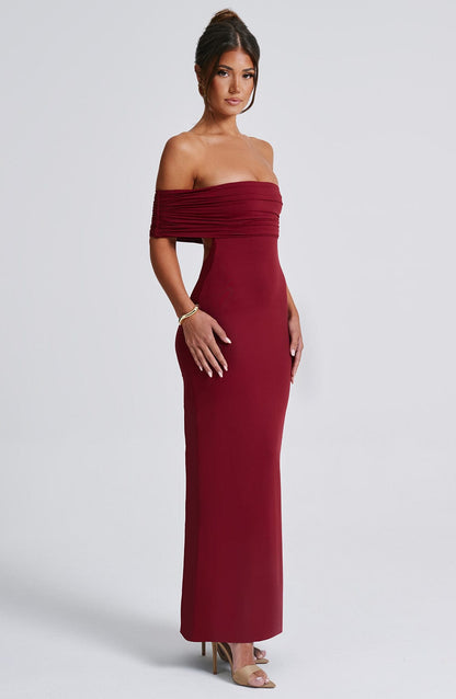 Noémie – Robe Longue Épaules Dénudées