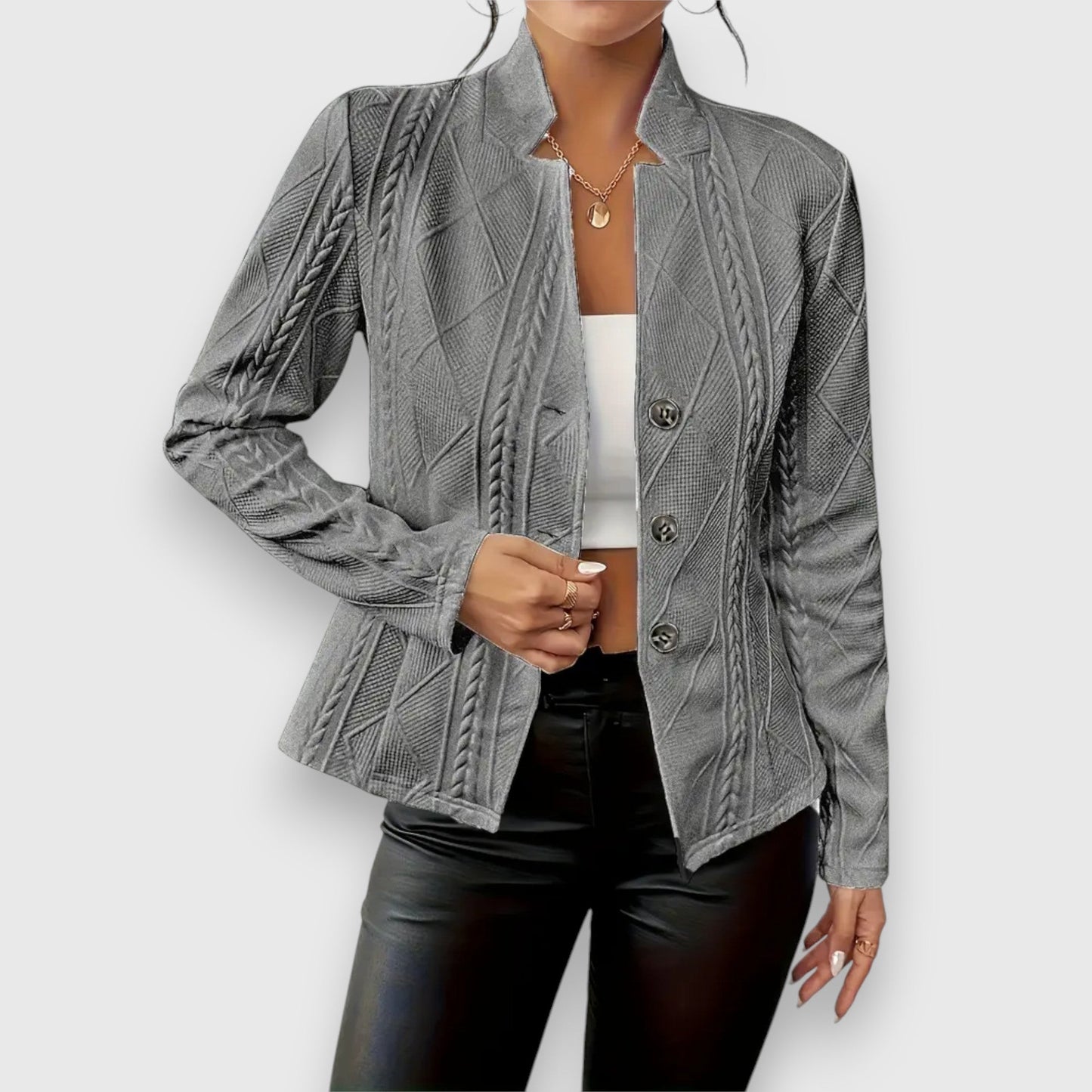 Clara – Veste Texturée Chic