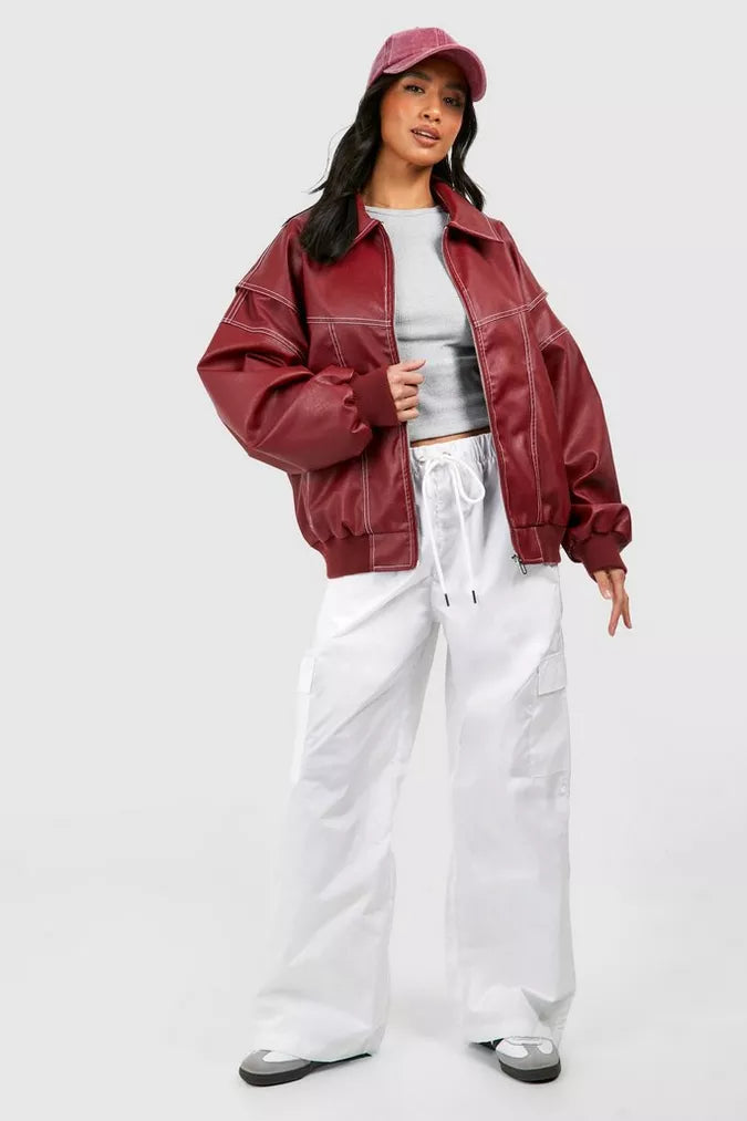 Camille – Blazer en Similicuir Élégant
