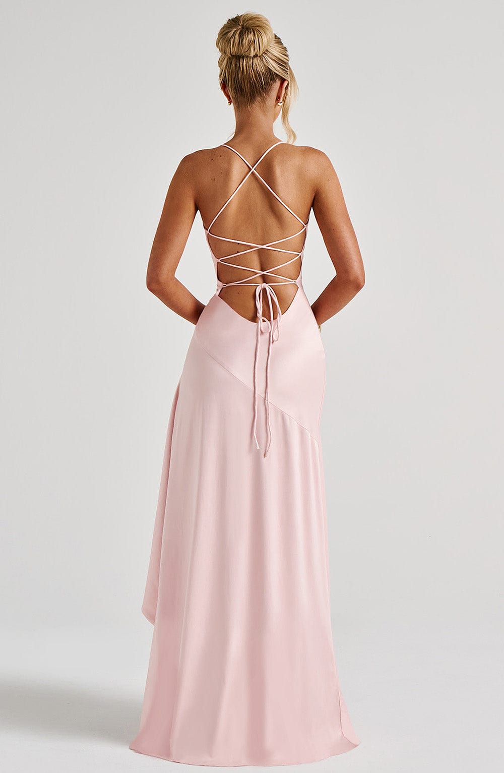 Léna – Robe Fendue Satinée