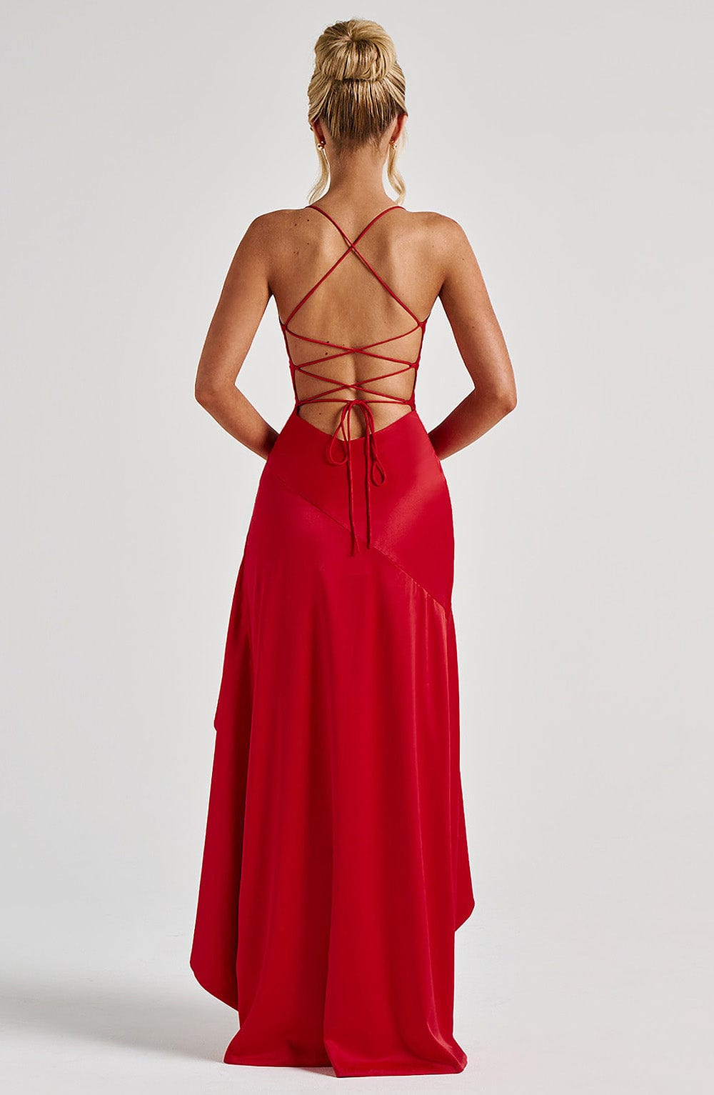 Léna – Robe Fendue Satinée