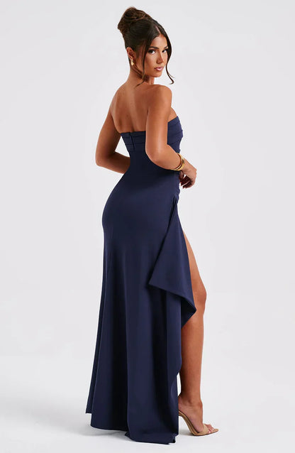 Arielle – Robe Fendue Sans Bretelles