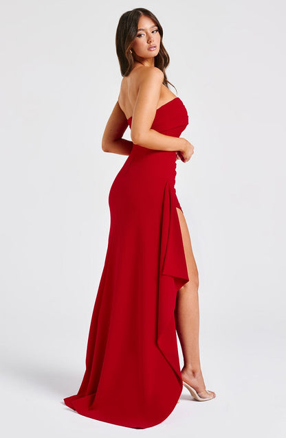 Arielle – Robe Fendue Sans Bretelles